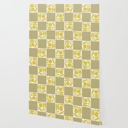 Geometric modern shapes checkerboard 12 Wallpaper