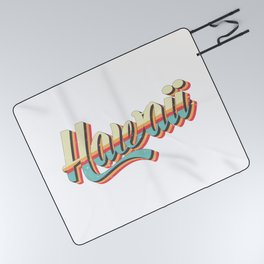 Retro Hawaii Picnic Blanket