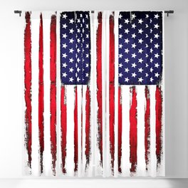 Vintage American Flag Blackout Curtain