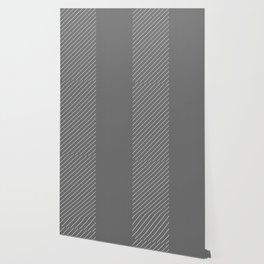 Elegant Thin Stripes and Paper Texture Noise Texture Gray Grey White Wallpaper