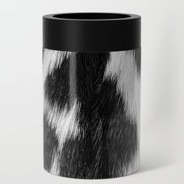 Faux Cowhide, Black and White Wild Ranch Animal Hide Print Can Cooler