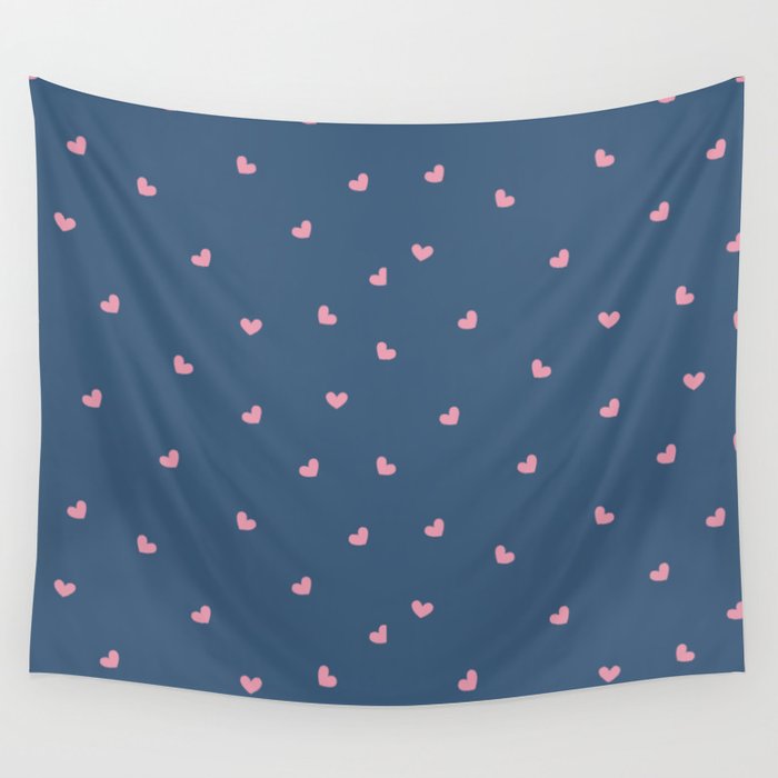 Valentine Pastel Pink Heart Wall Tapestry