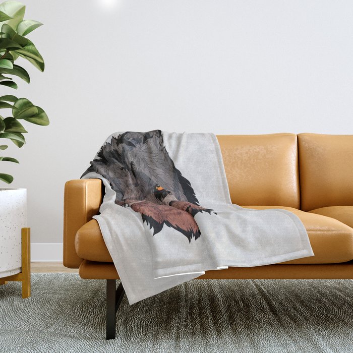 Wolf Mother Throw Blanket