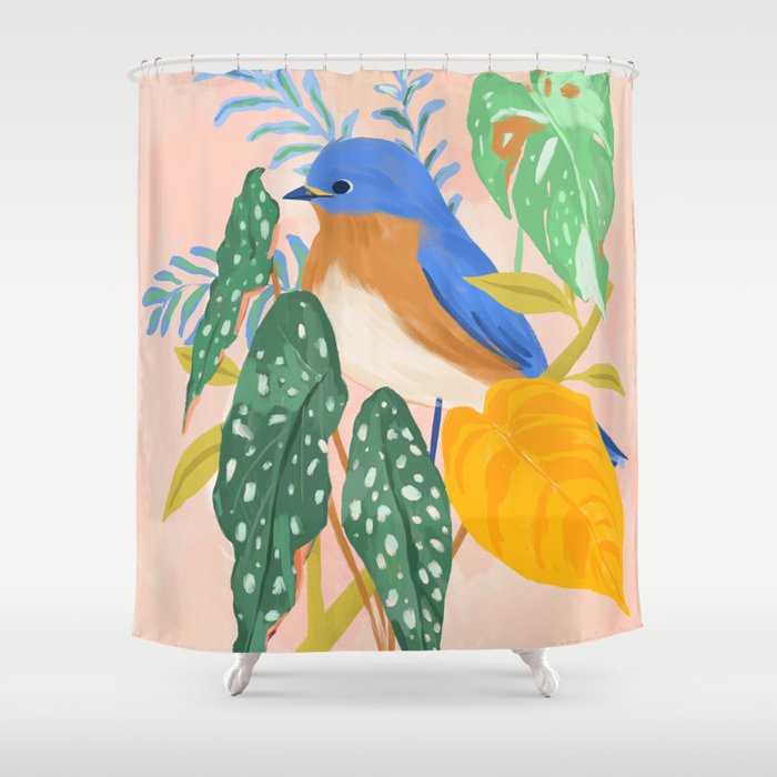 Eastern Bluebird Shower Curtain