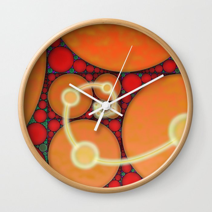 Fibonacci Spiral Fractal Wall Clock