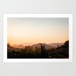 Prickly Pear Sunset / Arizona Art Print