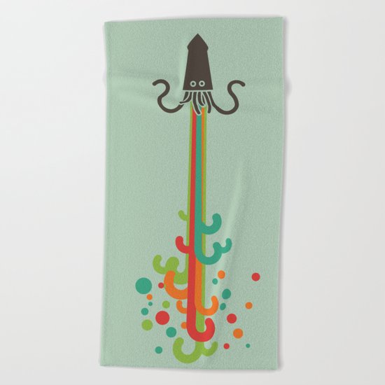 Kraken time Beach Towel