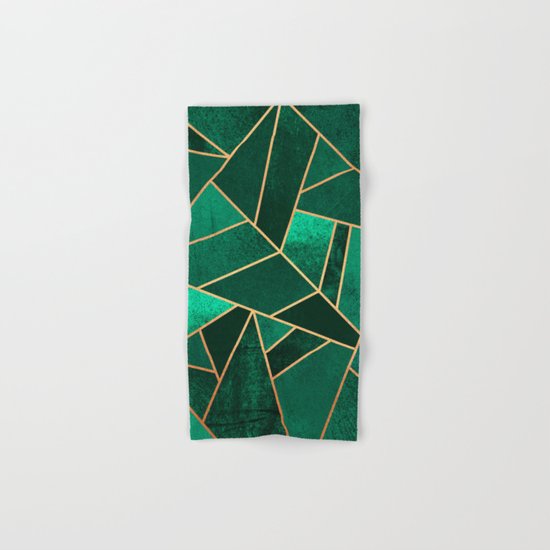 Emerald and Copper Hand & Bath Towel