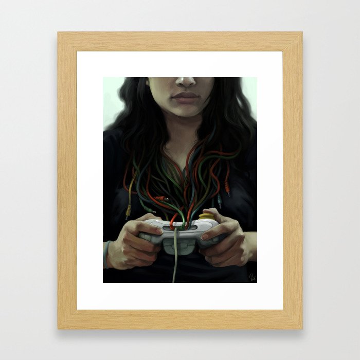 Gamer Girl Framed Art Print