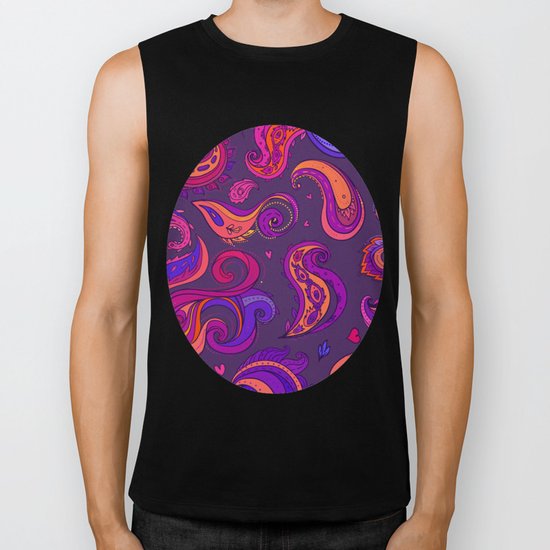 Indian Paisley Pattern 02 Biker Tank