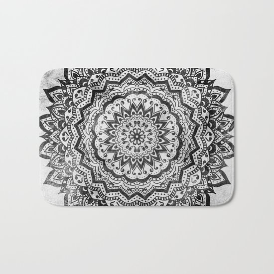 BLACK JEWEL MANDALA Bath Mat
