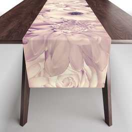 desert mist and purple floral bouquet aesthetic cluster Table Runner