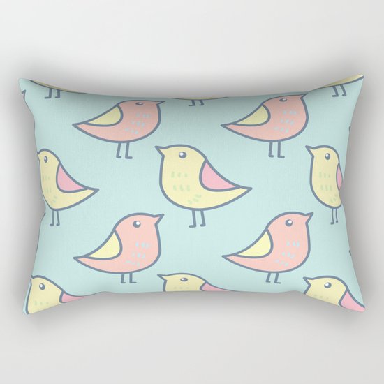 Cute Bird Pattern Rectangular Pillow