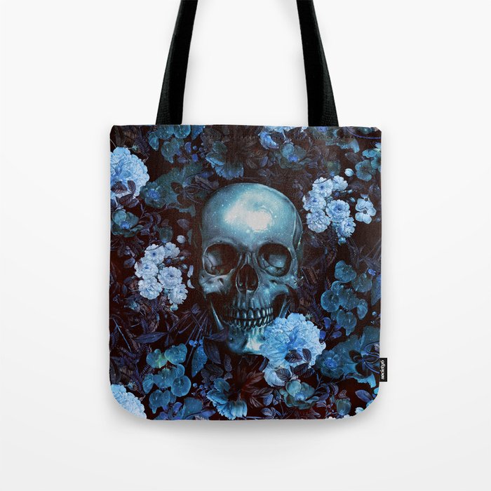 Skull and Flowers Tote Bag by Burcu Korkmazyurek | Society6