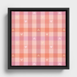 Love check in peachy Framed Canvas