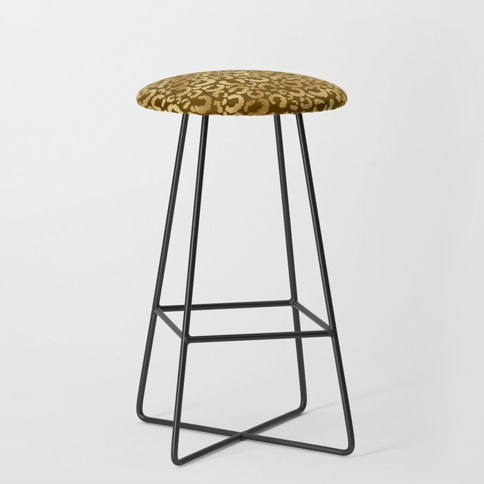 Leopard Gold Brown Modern Collection Bar Stool