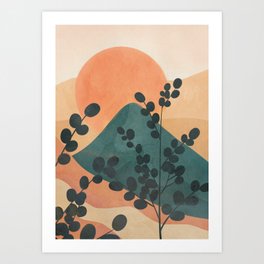 Mountain Sun Art Print