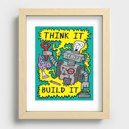 Think Build Robot Recessed Framed Print