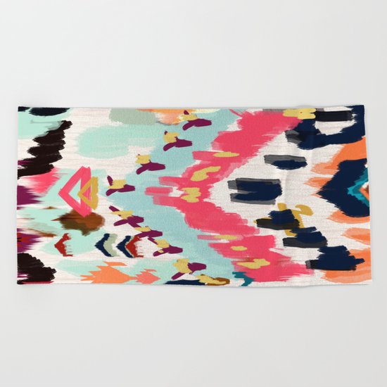 Bohemian Tribal Painting Beach Towel