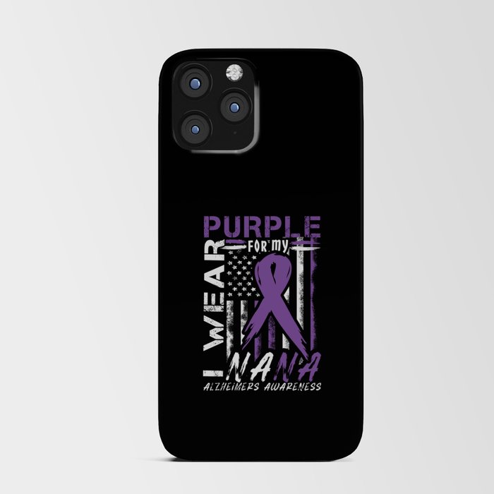 Purple For My Nana Alzheimer Alzheimer's Awareness iPhone Card Case