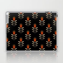 Mid century blossom tulips pattern Laptop Skin