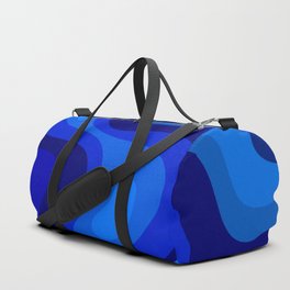 Blue Abstract Art Colorful Blue Shades Design Duffle Bag