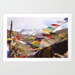 A memory Art Print | Flags, Himalaya, India, Photo, Ladakh, Travel 