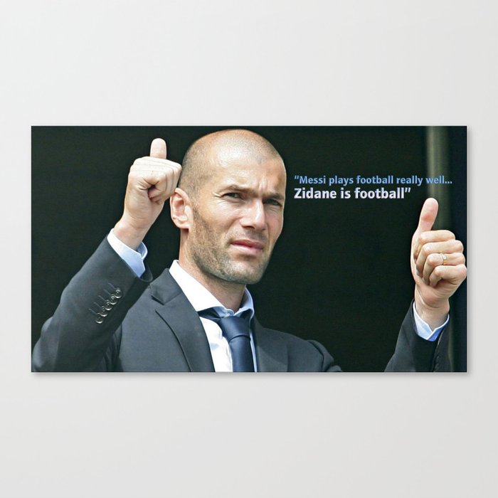 Zidane is Football Canvas Print