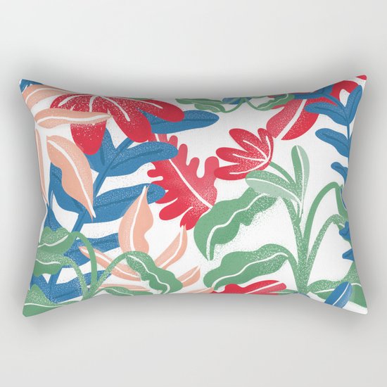 Tropical Vibes Pattern Rectangular Pillow