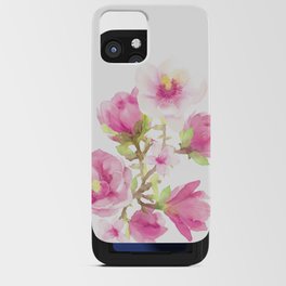 Watercolor Magnolias iPhone Card Case