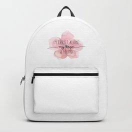 Christian Quote Watercolor Flower Backpack