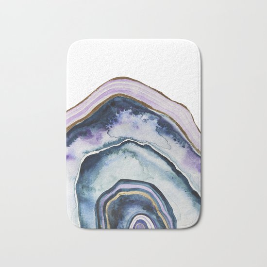 Purple Agate Watercolor Bath Mat