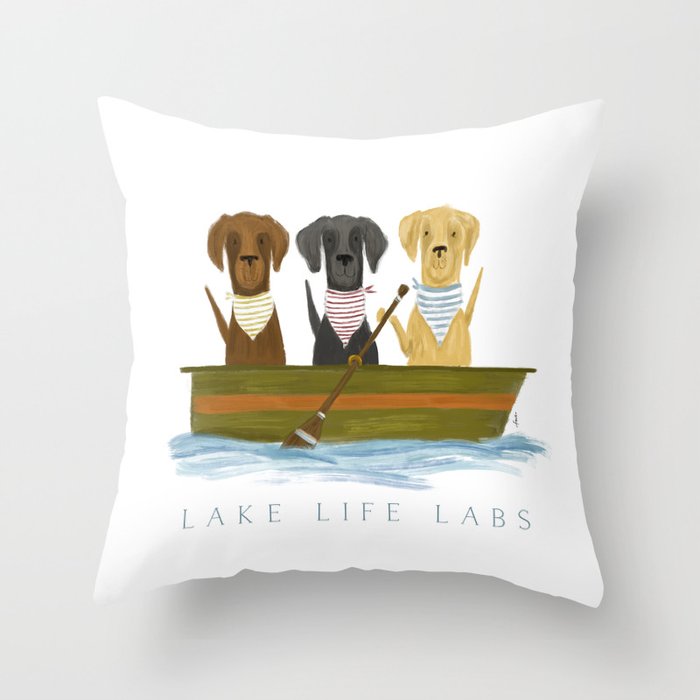Lake life store throw pillows