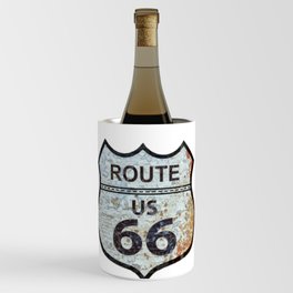 Route US 66 - Classic Vintage Retro American Highway Sign Wine Chiller