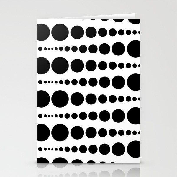 Polkadot Design in Black and White Stationery Cards