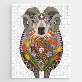 Aries ram white Jigsaw Puzzle