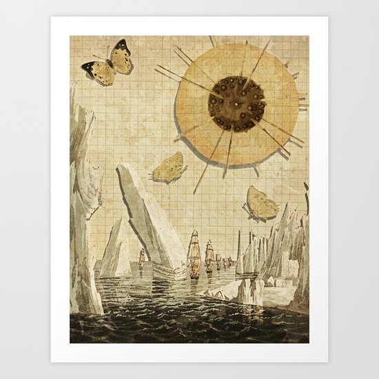 paper I :: butterflies/icebergs Art Print