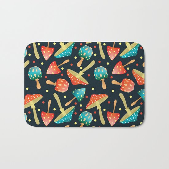 Bright mushrooms Bath Mat