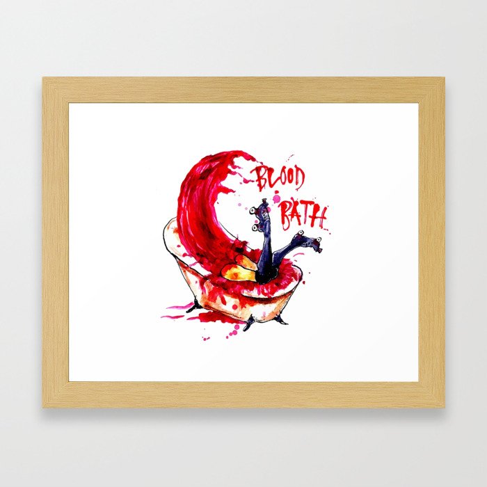 Blood Bath Roller Derby Framed Art Print