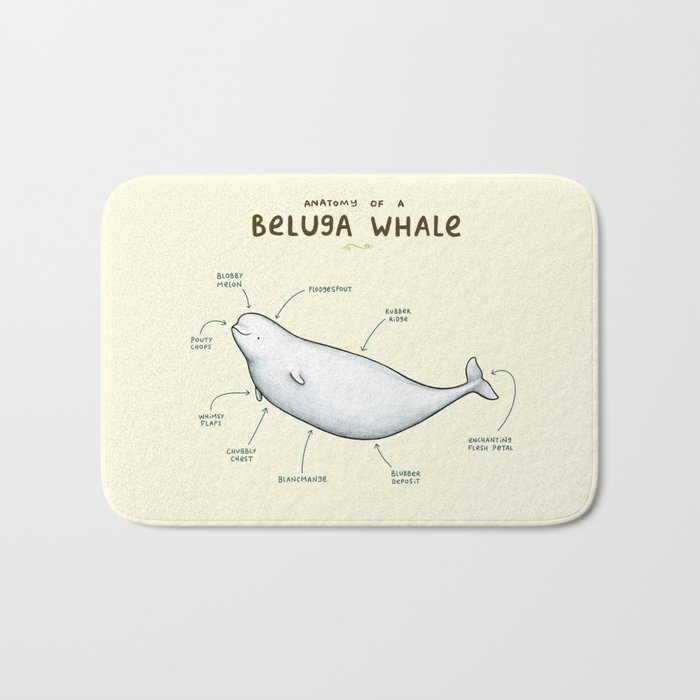 Anatomy of a Beluga Whale Bath Mat