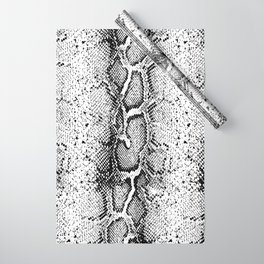 SNAKE SKIN PYTHON BLACK AND WHITE Wrapping Paper
