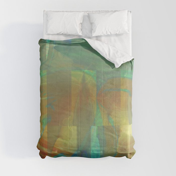 Abstract Watercolor Fractal Art ~ Aurokel Comforter