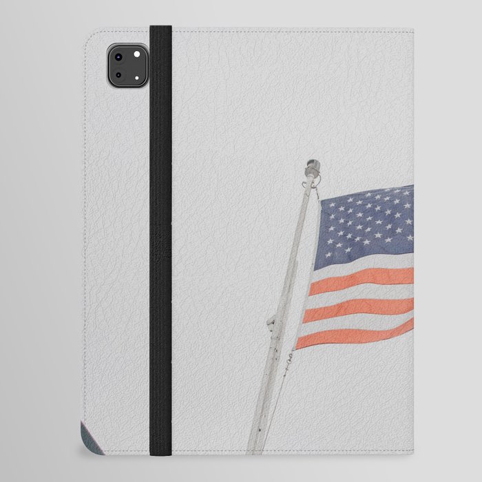 American Flag Flying off a Boat iPad Folio Case