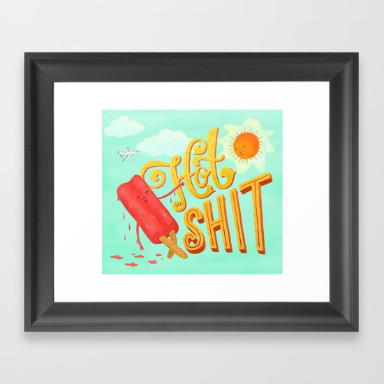 Hot Shit Framed Art Print