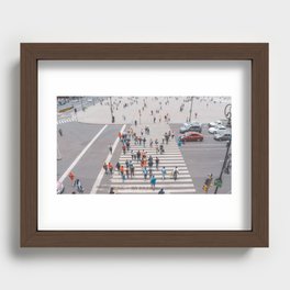 zebra crossing Recessed Framed Print