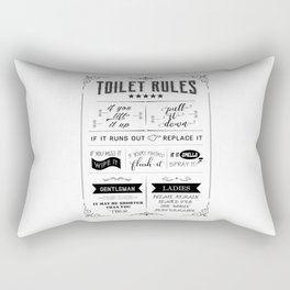 Toilet Rules Rectangular Pillow