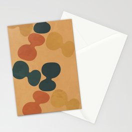 Nordic Earth Tones - Abstract Shapes 6 Stationery Card