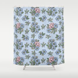ROSE PATTERN Floral Wedding Seamless Vector Illustration Shower Curtain