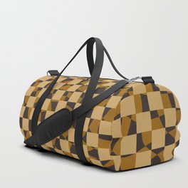 Abstract checked in golden ochre Duffle Bag