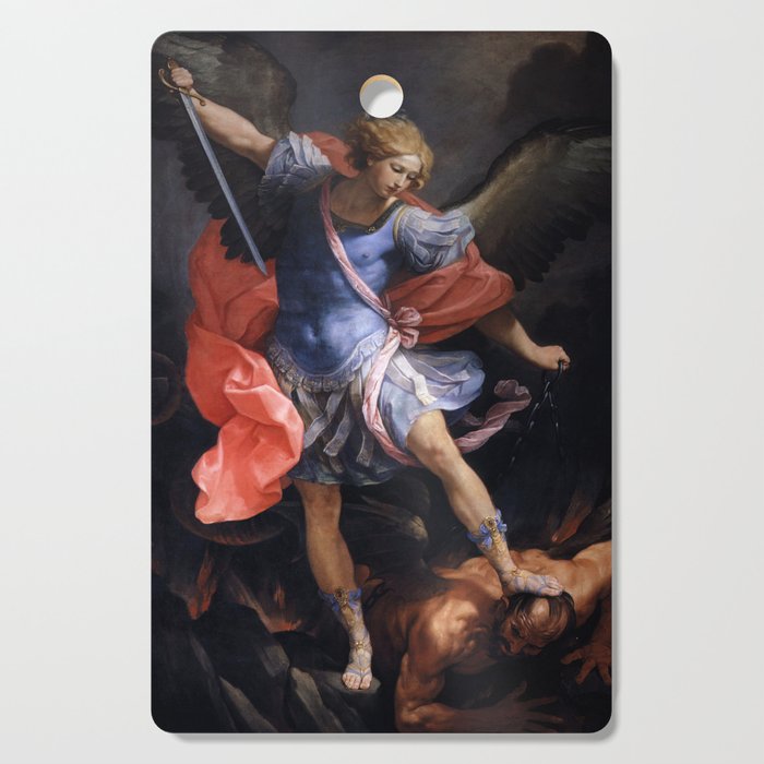 The Archangel Michael Painting by Guido Reni 1635 Cutting Board